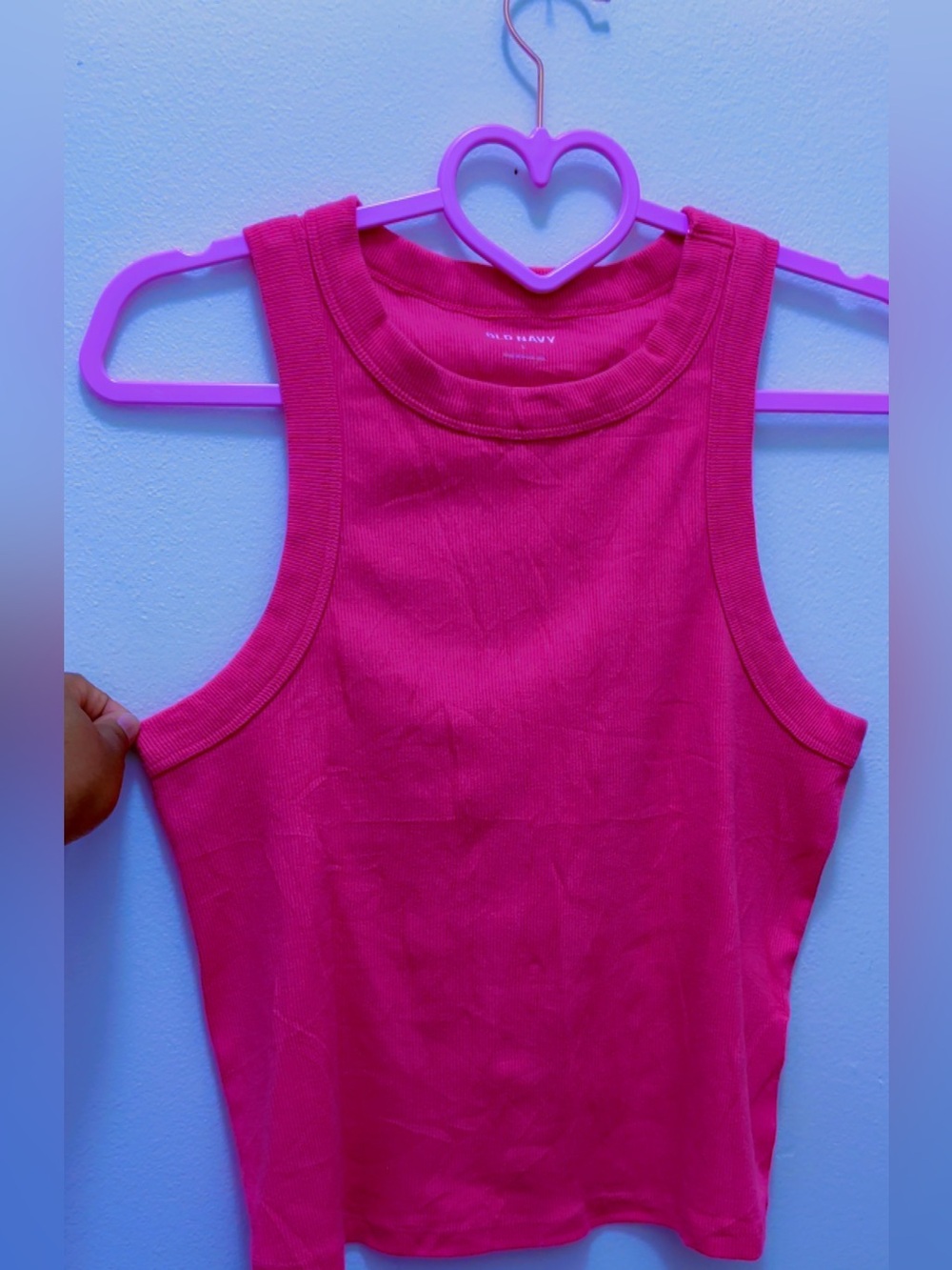 Old Navy Bright Pink Ribbed Tank